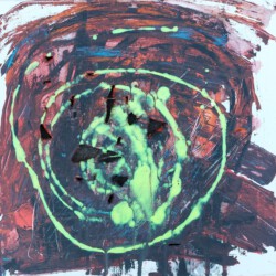 Abstrakte Malerei, Titel: "Durchbruch", 2019, 40x40 cm, Acryl auf Leinwand
